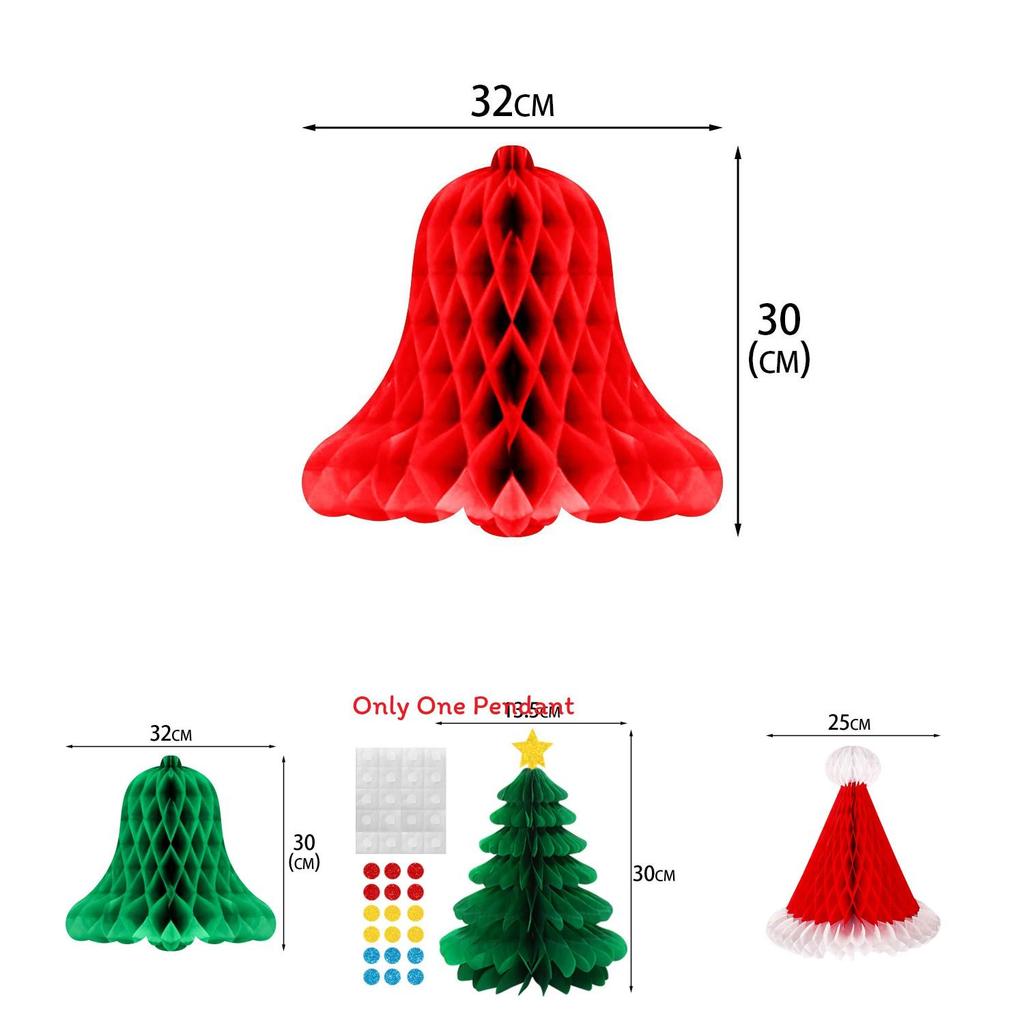 Holiday Season Honeycomb Ball Decorations For Christmas Party And Winter Festivities