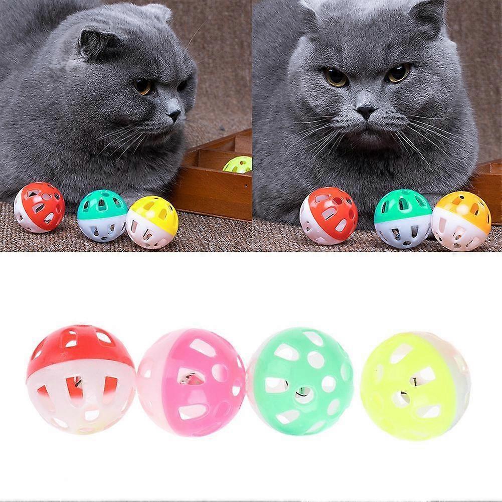 Multicolor Hollow Bell Ball Plastic Ball Cat Dog Toy D4E2 Sound Bell Toy