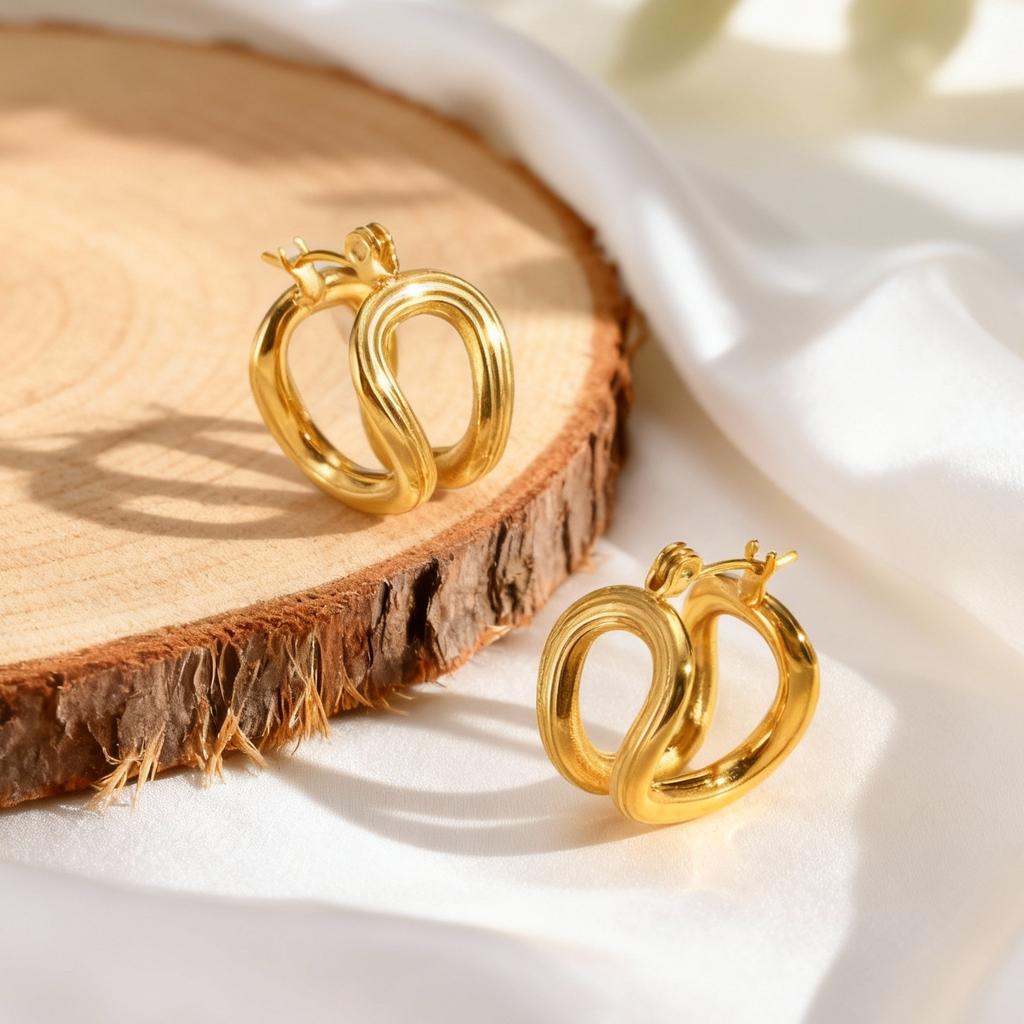 Stainless Steel Geometric Earrings for Women Irregular High-Quality Earrings Piercing Earrings Female Party Jewelry Gift