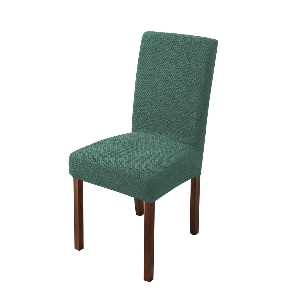 1PC Jacquard Dining Chair Cover Elastic Dustproof Chairs Cover New Solid Color Non-slip Chair Protector for Home Banquet Hotel