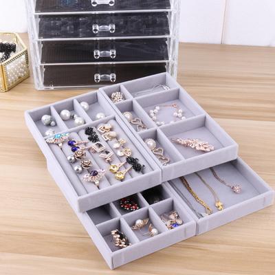 Portable Soft Velvet Jewelry Ring Jewelry Display Organizer Box Fashion Earring Jewelry Storage Case Showcase Box
