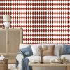 Harlequin Diamonds Wallpaper Red and White for Living Room and Bedroom 50x1000