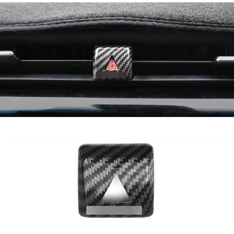 Emergency Light Switch For Toyota Camry 2018- 1PCS Panel Trim Carbon Fiber