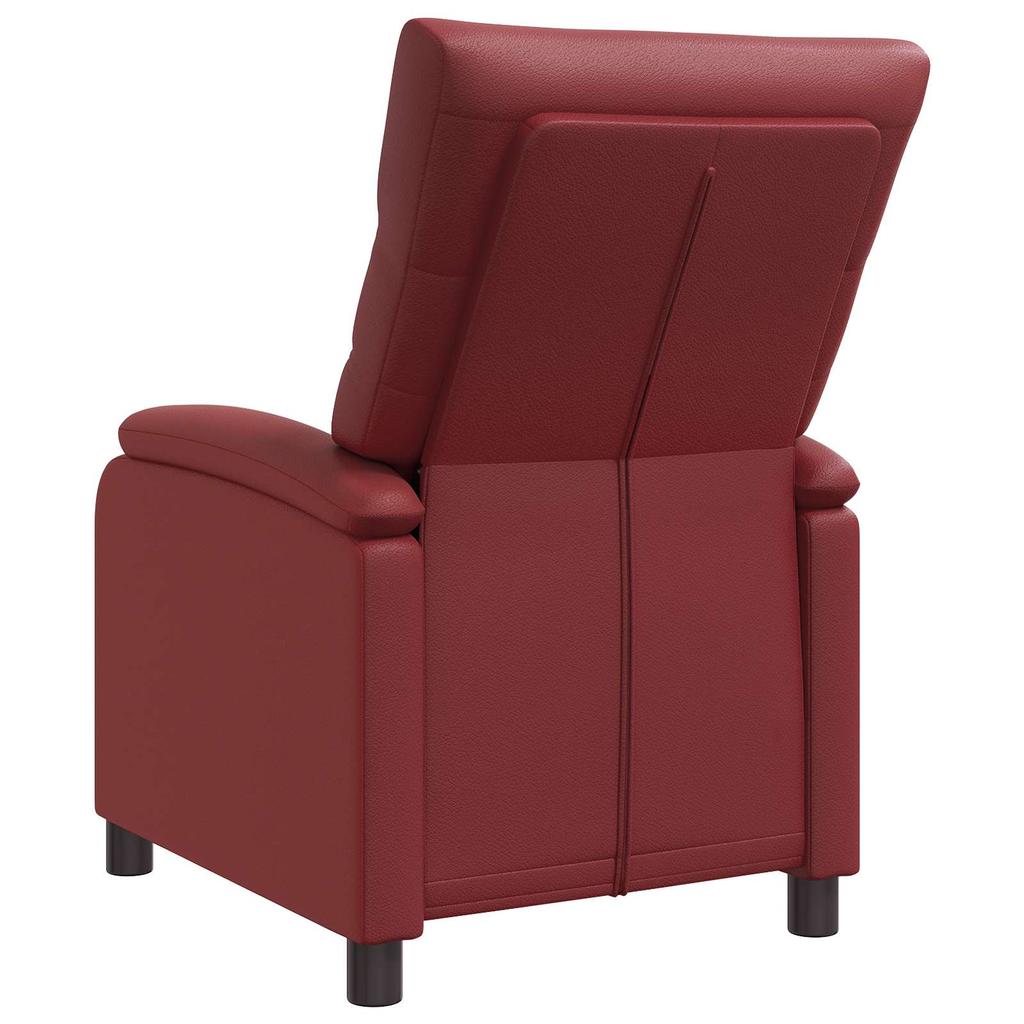 Recliner Wine Red Faux Leather