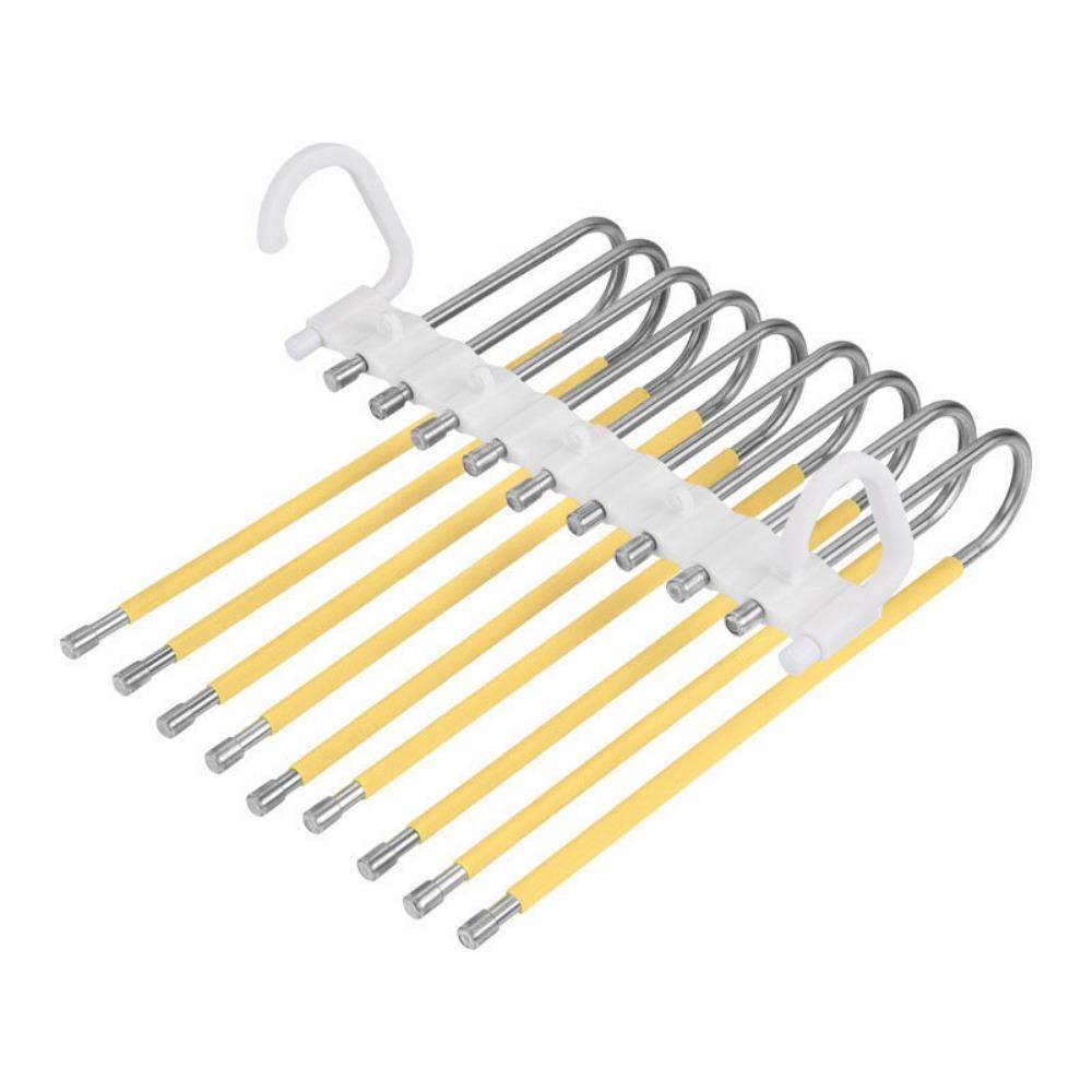 Large Capacity 9 Layers Pants Hangers Stainless Steel Multi-layer Trouser Rack  Clothes