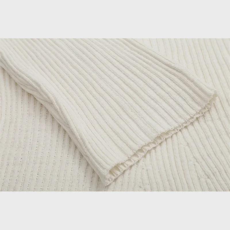 Autumn Women's Ribbed Knit Long-Sleeve Dress - Simple Style Short Skirt