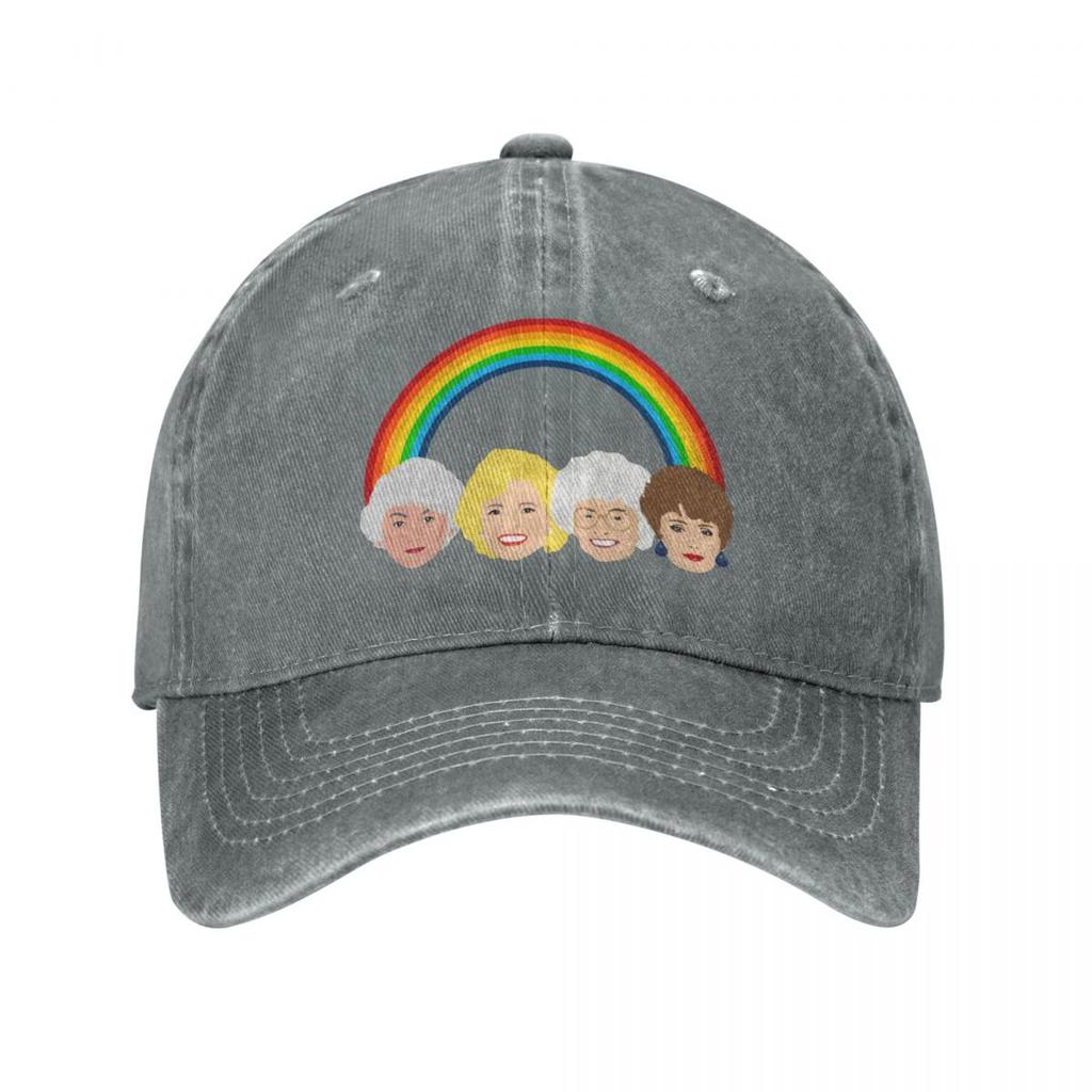Goldene Mädchen LGBT Pride Baseballkappe Distressed Washed Snapback Hut 80er Jahre Freund Outdoor Alle Jahreszeiten Reisen Verstellbare Passform Kappe Hut