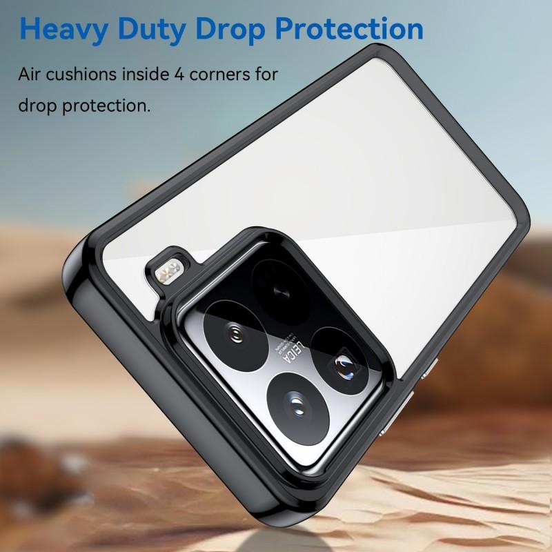For Xiaomi 15 Pro Phone Case WANLONFENG XC Series TPU Acrylic Cover with Tempered Glass (Big Lens Hole)