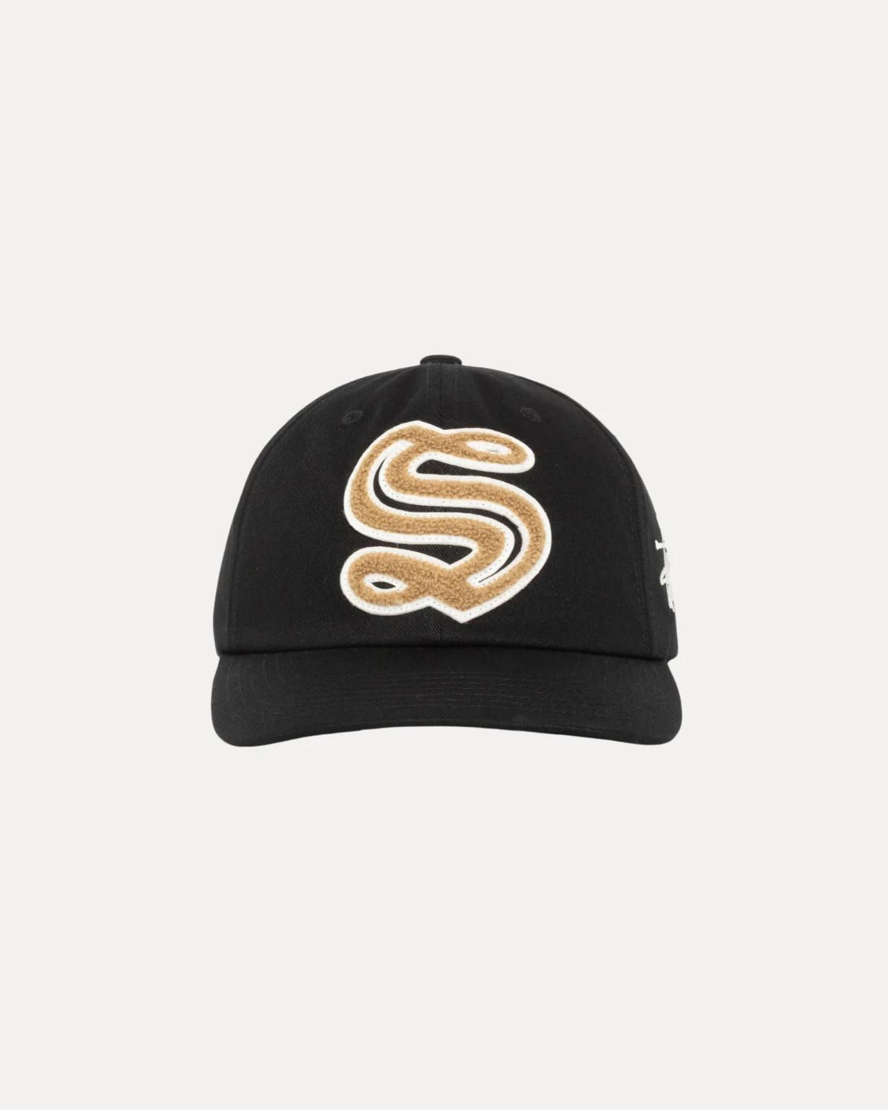 Stussy Mid-Depth Chenille S Snapback Black One-Size