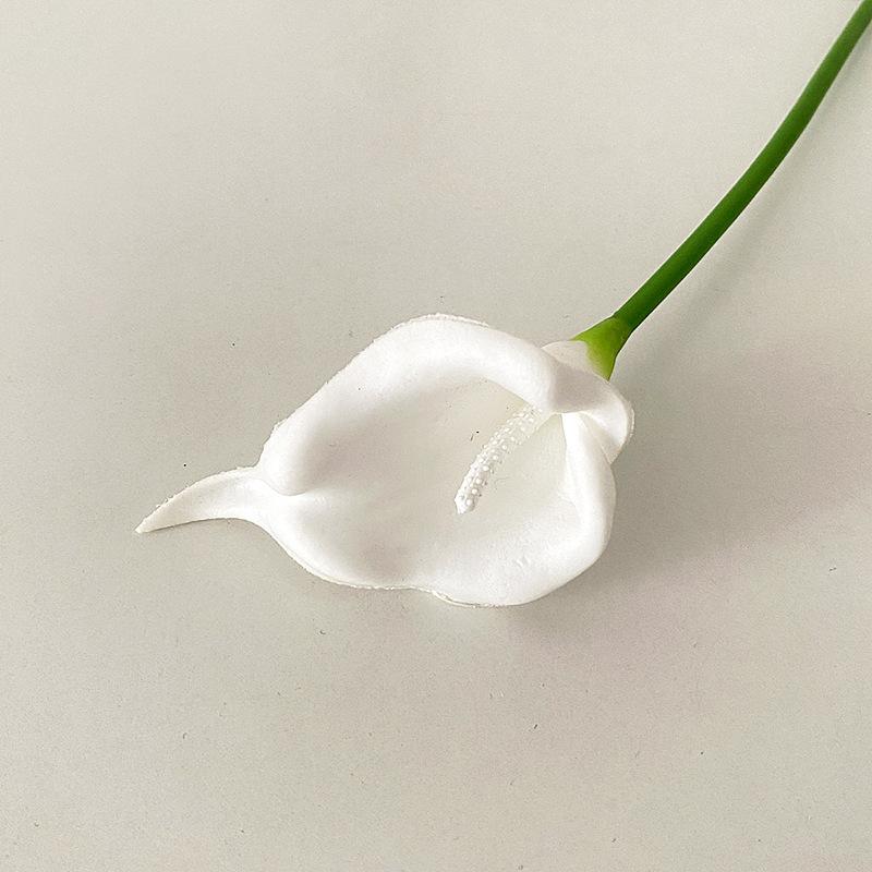 Calla Lily Artificial Flower Moisture-retaining PU Hand Feel Bouquet, Bride's Hand Bouquet, Wedding Artificial Flower Shooting Props
