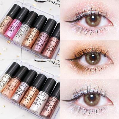 Långvarigt glänsande flytande Eyeliner Makeup Pigment Naturligt Glitter Vattentät ögonkosmetik