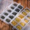 MUQZI Sports Accessory 500 Pcs Fish Jig Hooks with Hole Fishing Hook Tackle Box Carbon Steel Fishhook