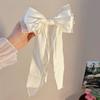 Streamer Bow Hair Clip Women Sweet Half-tie Hair Spring Clip Versatile Fashion Hair Accessories