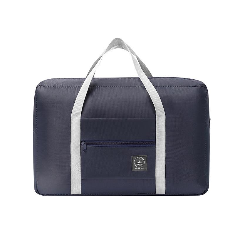 

Large Foldable Travel Duffel Bag Water Proof Portable Single Shoulder Hand Luggage Bag Sports Weekend Trip Overnigh Storage Bag тёмно-синий