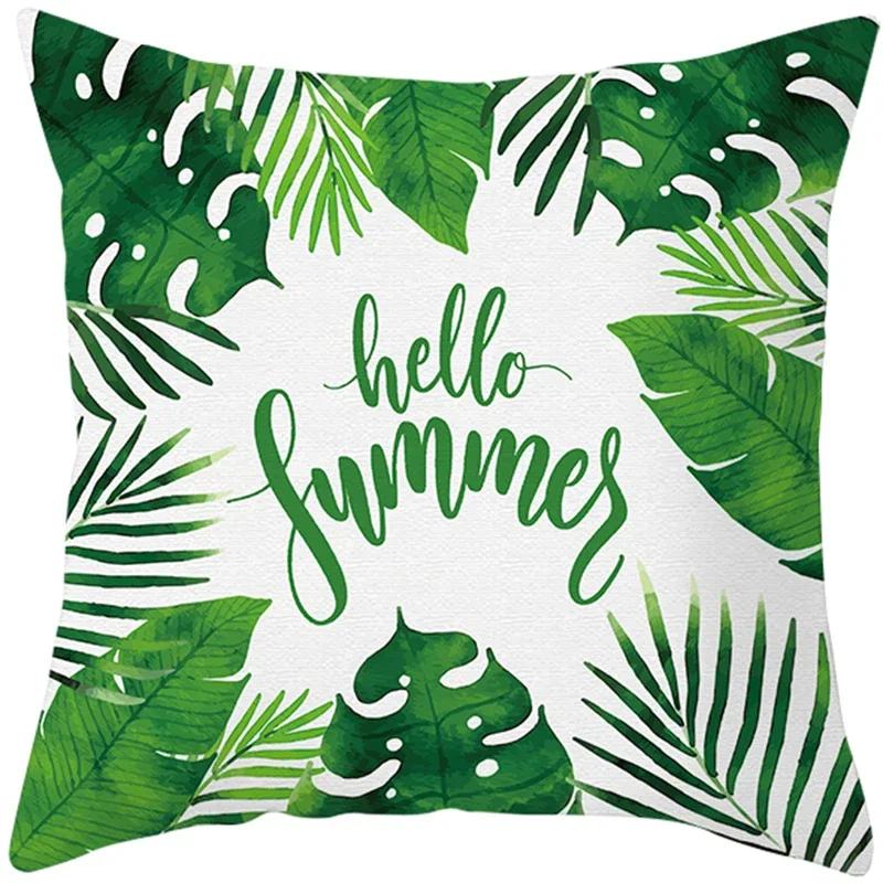 Summer Nordic Plant Pillow Case Tropical Style Cushion Cover Polyester  Pillow Cushion Covers Funda x