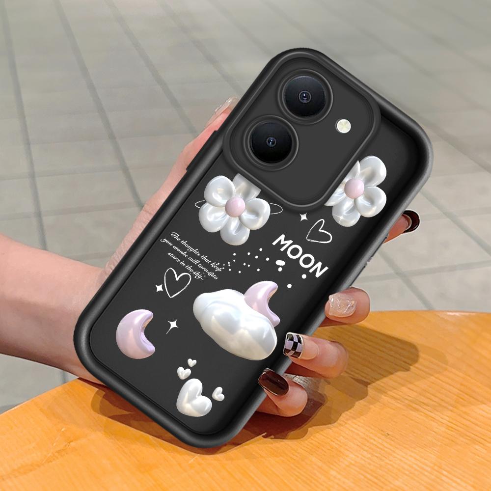 

Мягкий силиконовый квадратный чехол с рисунком лестницы для телефона, полное покрытие, противоударный защитный резиновый чехол для камеры для Vivo Vivo Y36 5G чёрный