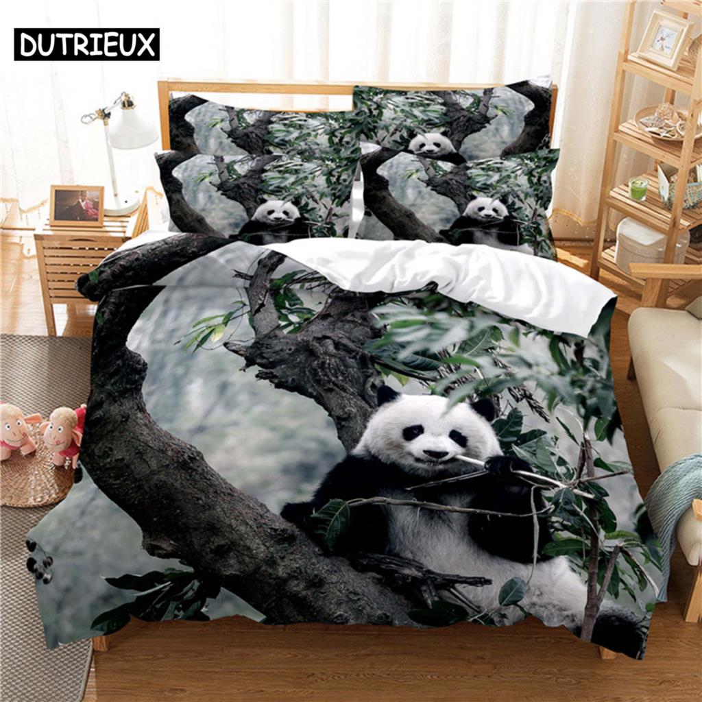 Comforter 3D Digital Printing Fashion Design National Treasure Panda Bedding Set Queen Size