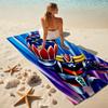 1pc UFO Robot Grendizer5 Beach Towel, Comfortable and Thick, and Swimming/Bath/Picnic/Camping Towel, Suitable for Seaside Beaches