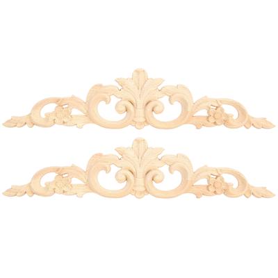 European-Style Wood Flower Carving Applique Furniture Home Wall Decorative Decal Accessories