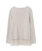 MILLO WOMEN Boucle Fringe Long Sleeve Knit [Ecru]