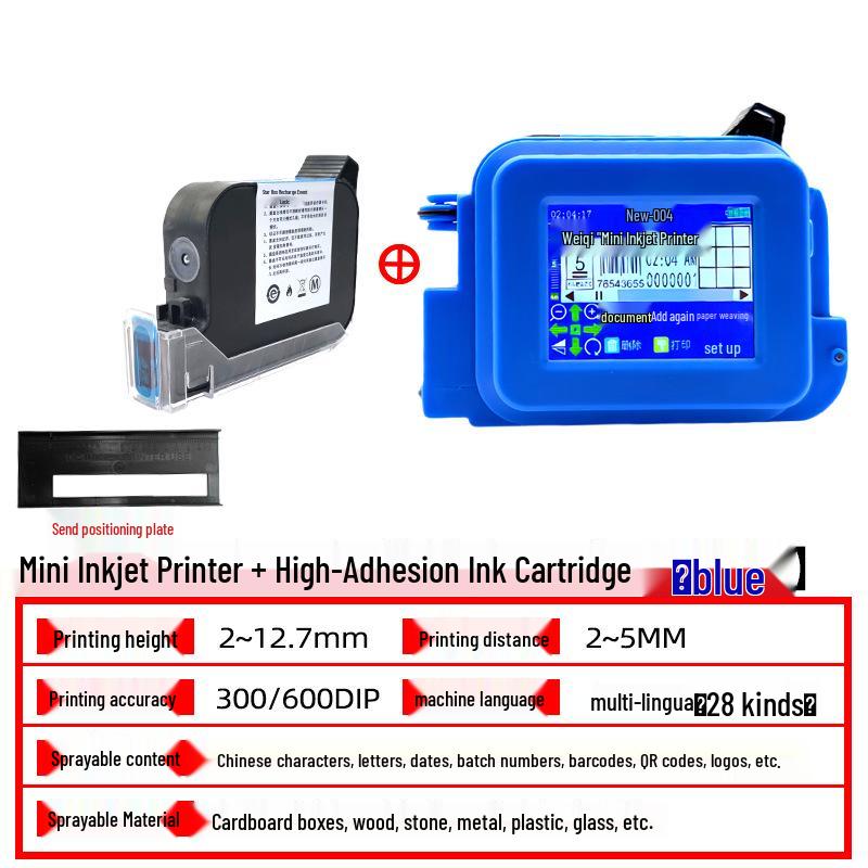 Compact Handheld Inkjet Printer for QR Codes On Embossed Surfaces