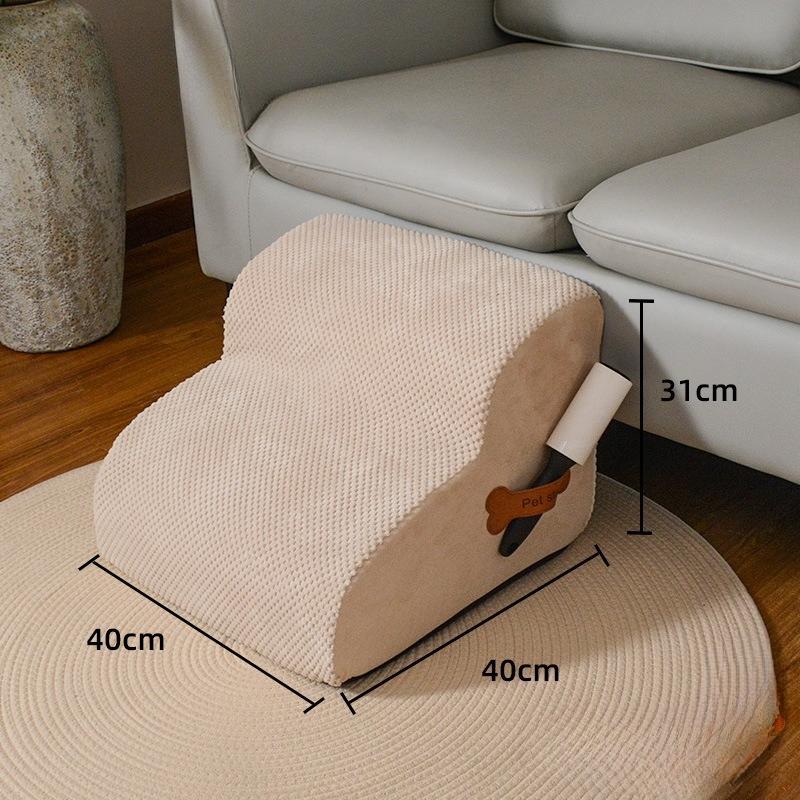 2-4 Pet Stairs for Dogs Washable Non Slip Dog Steps Ramp for Elderly Injured Pets Soft Foam Climbing Ladder Pet Stairs for Dogs