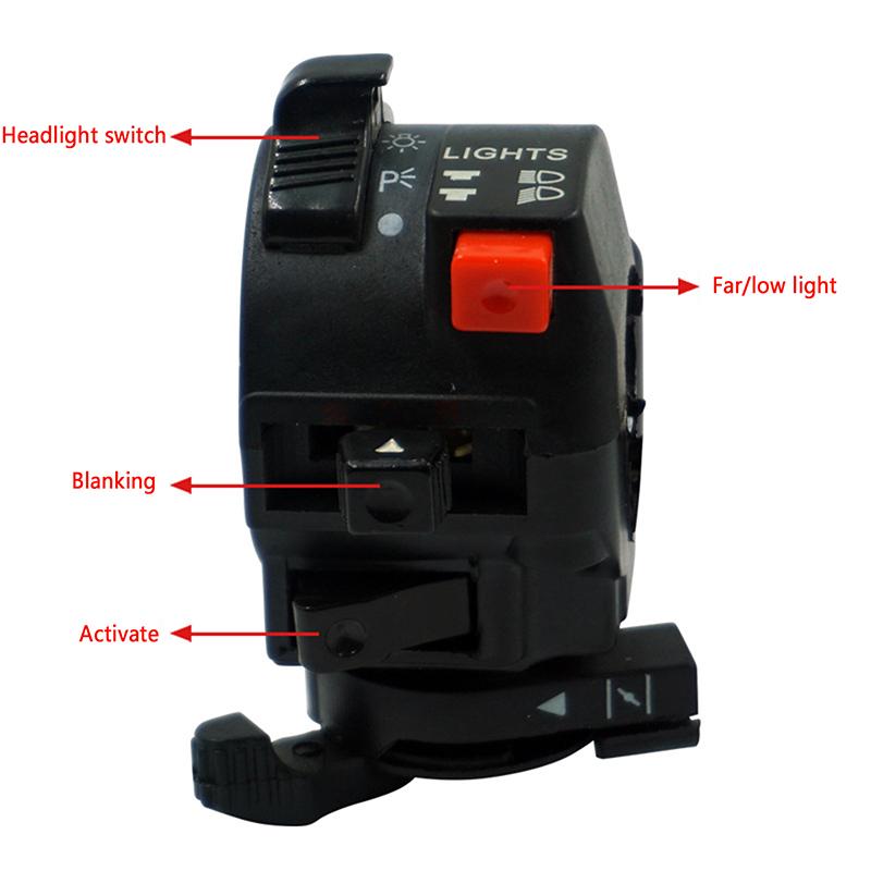 

Мотоцикл DIY аксессуары Электрический переключатель запуска Сигналы поворота Индикатор Переключатель дальнего света Кнопка для квадроцикла 200 250