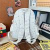 Cute Star Print Backpack with Multiple Pockets and Front Zip Compartment for School and Daily Use