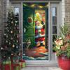 Christmas Old Man Door Banner Hanging Door Cover Banner Snowman Photography Background Indoor And Outdoor Porch Decoration