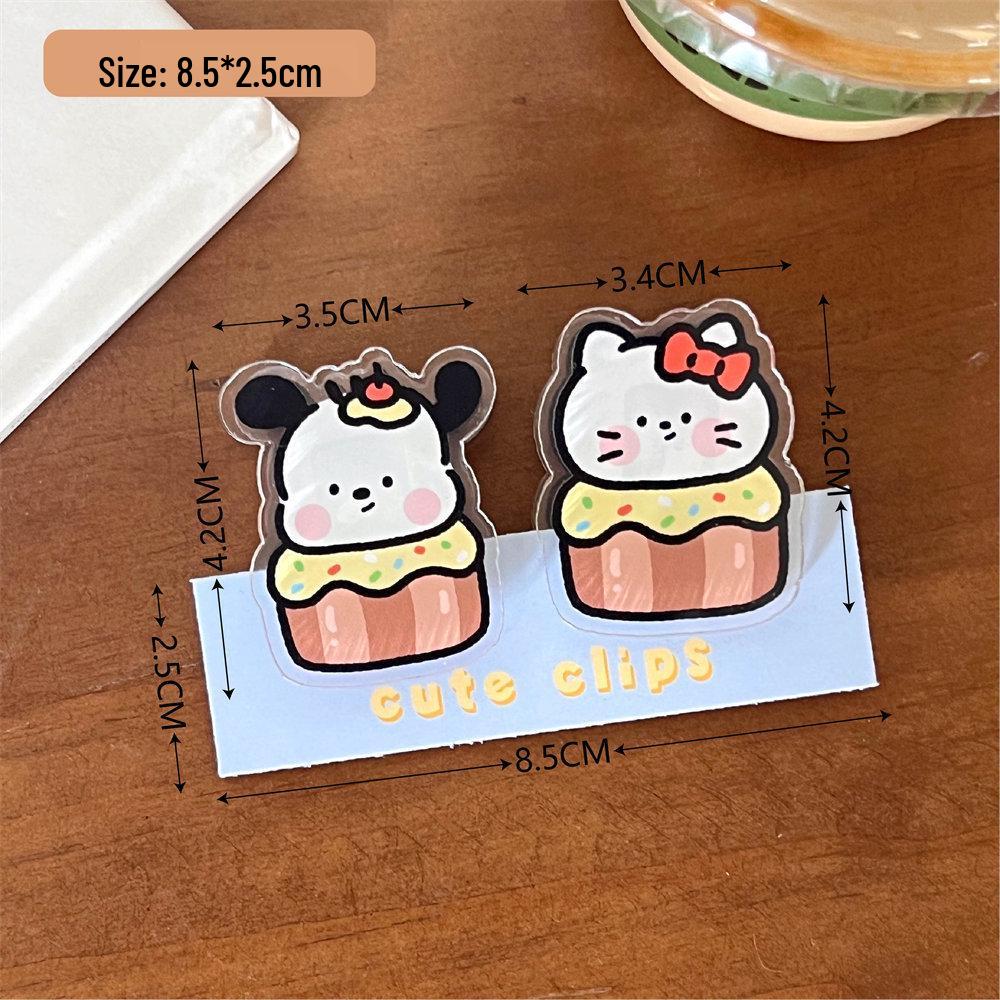 Charming Cartoon Decorative Acrylic Memo & Sealing Clip