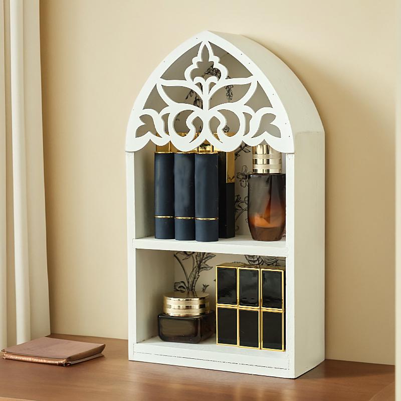 1PC Wooden Multi-Tier Wall Shelf Living Room Decorative Wall Rack Study With Intricate Carved Design Bedroom Shelf Vintage 2 Sizes