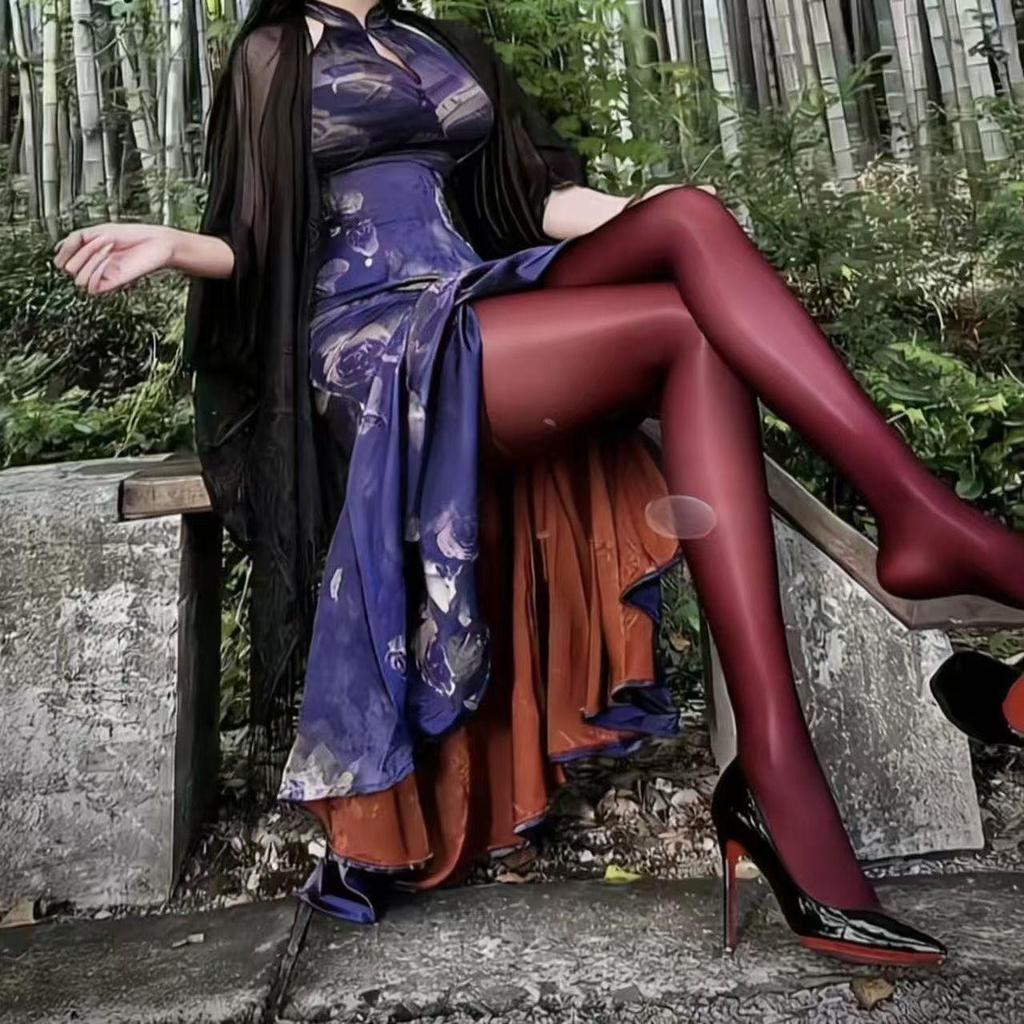 8D High-grade Silky Horse Oil Stockings: Anti-snag, Non-slip, Plus Size, Shaping Women's Gloss Stockings