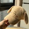 Korean-style Women's Autumn and Winter Lamb Wool Baseball Cap, Makes the Face Look Smaller, with Cute Long Ears, Versatile and Warm, Suitable for