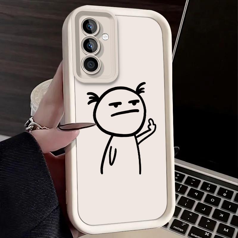 Stickman Phone Case For Samsung Galaxy S25 S24 S23 S22 S21 Ultra 24 FE Plus A15 A35 A50 A51 A54 A55 Shock Protection Cover