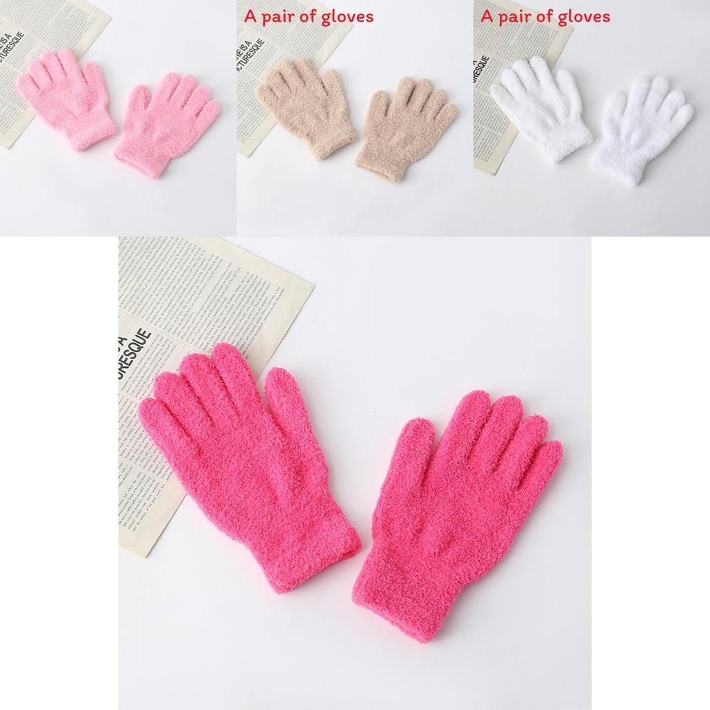 Einfache einfarbige Erwachsenen- und Kinder-Winter-Warm- und Winddicht-Plüschhandschuhe für Winter-Outdoor-Bekleidung