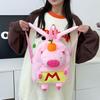Large Capacity Student School Bag Cartoon Plush Capybara Doll Bag Shoulder Schoolbag  for Kids Gift