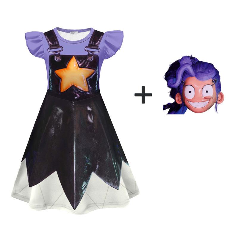 Horror Game Speeltijd Lily Cosplay Kostuum Meisjes Verkleed Bobi 5 Pop Lily Kinderkleding Halloween Carnaval Kleding 120CM black