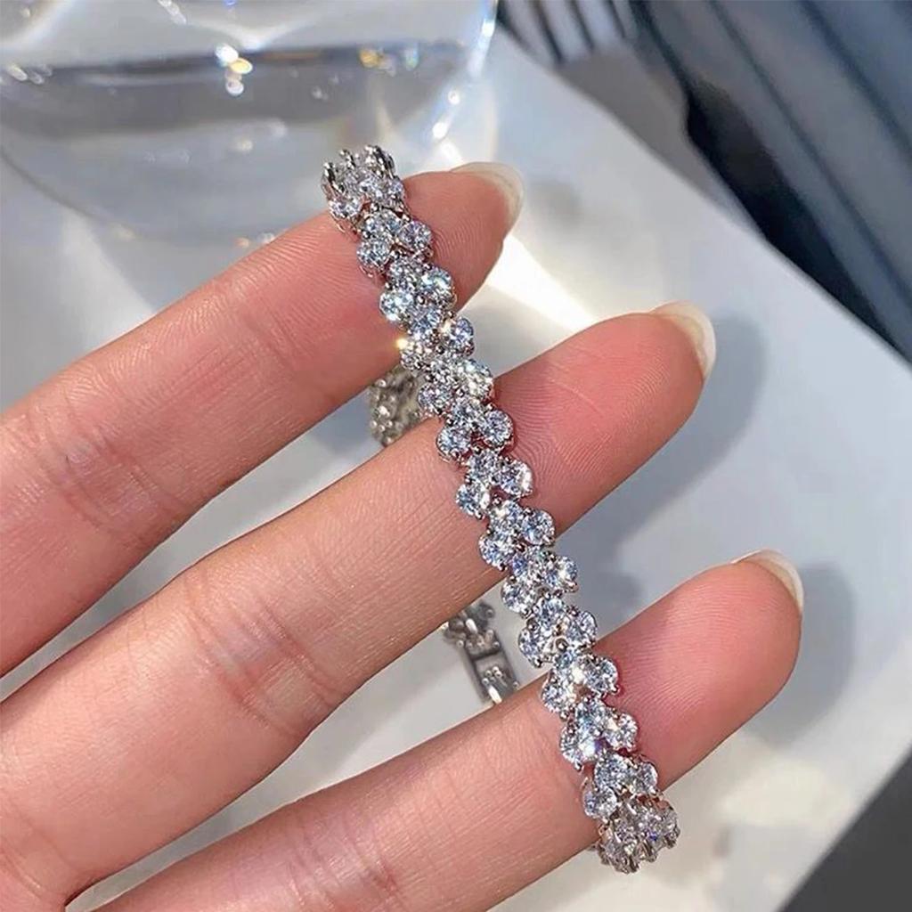 Luxury Cubic Zirconia Crystal Tennis Bracelets for Women Men Gold Color Silver Color Bracelet Chain Jewelry Gifts