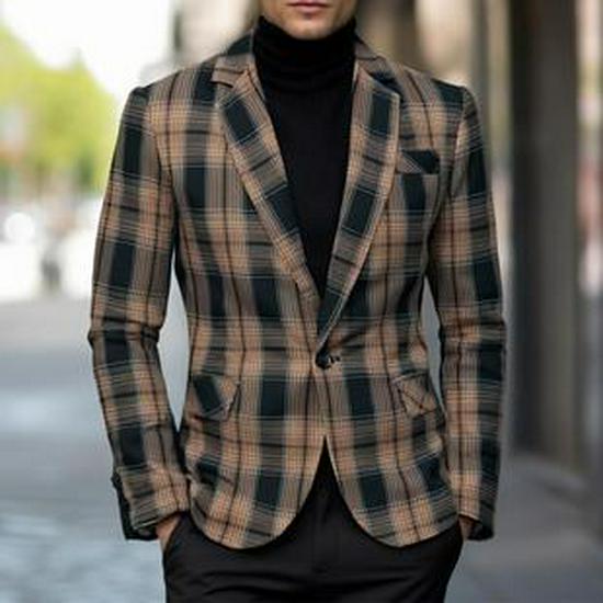 Men's Summer Plaid Business Vest - Sleeveless European Style Jacket
