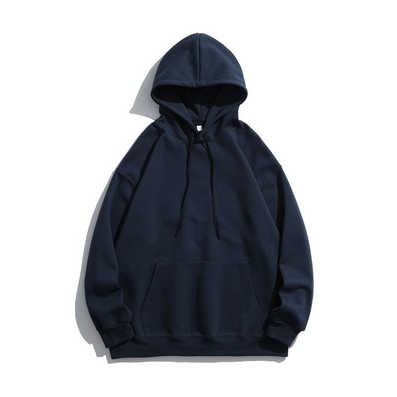 Vyriškas medvilninis džemperis su gobtuvu rudeniui ir žiemai, su aksomu, madingas, sunkus, universalus viršutinis drabužis, laisvi kasdieniai marškiniai vyrams