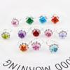 Adjustable Kids Diamond Artificial Gem Ring Jewelry Heart Crystal Finger Ring for Children Girls Birthday Party Gift