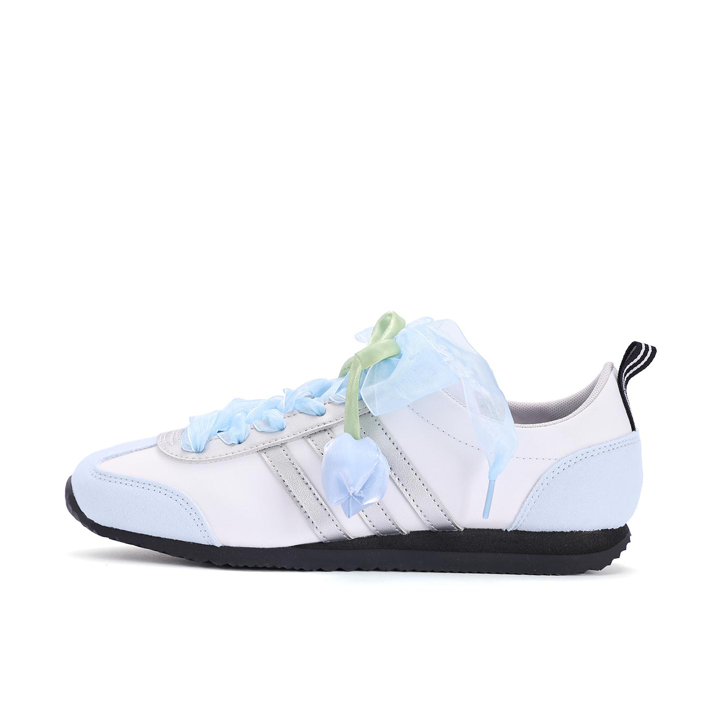

Adidas VS JOG 2.0 Coverage Slip Resistant Abrasion Resistant Low top German Army Trainers Unisex Blue White JR4653(Team59-) 38