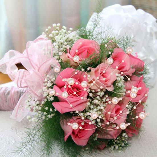 5M Faux Pearl Beads Chain Garland Rope Bridal Wedding Party Headwear