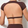 Women's Seamless Yoga Sports Bra Built-In Bra Moisture-Wicking High-Impact Backless Design Quick-Dry Fitness Tank Top Gym Running Activewear