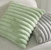 1/2PCS Throw Pillow Covers White Green Cozy Velvet Pillowcase Faux Rabbit Fur Cover for Couch Chair Home Decorative Pillow Cover