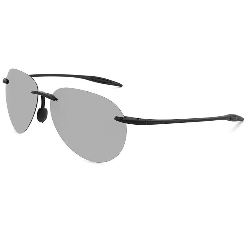 Tr90 Material Tac Polarized True Film Sports Cycling Sunglasses Frameless Outdoor Toad Glasses Pilot Men'S Glasses
