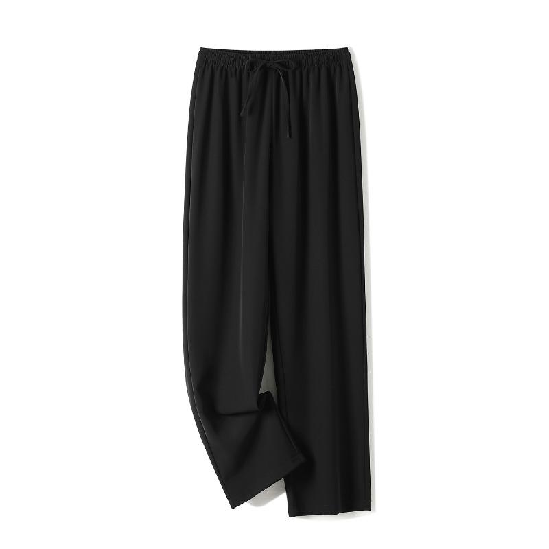 Suit Wide-leg Pants Women's Thin New High-waisted Thin Drape Ice Silk Straight Casual Versatile Mopping Pants