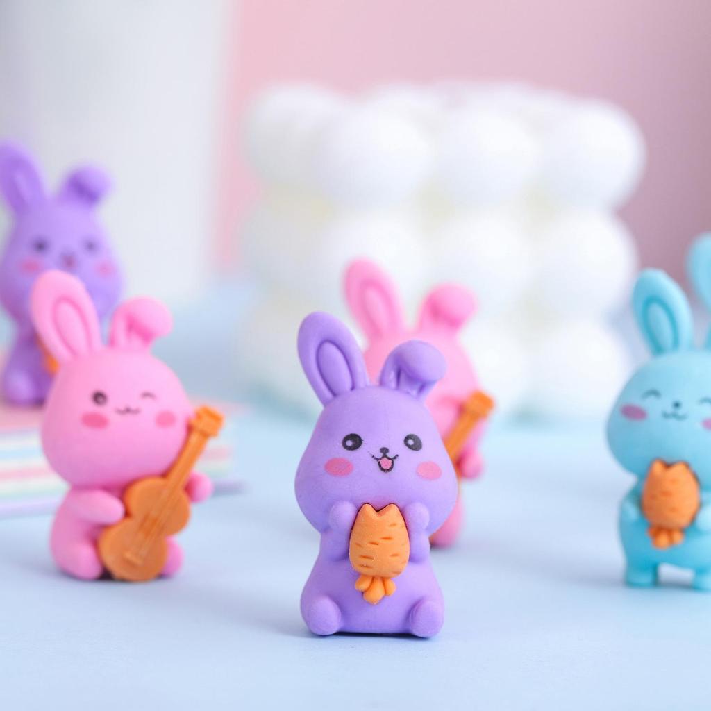 Kaninchen-Radiergummi: Staubfreier, spurenloser Radiergummi für Grundschüler - Ideales Kinderspielzeug
