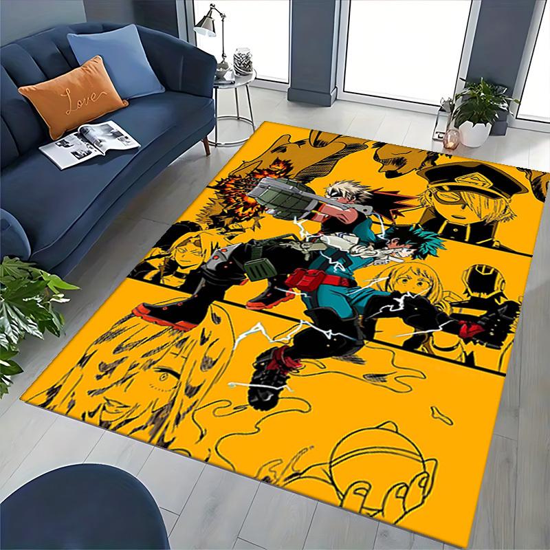 1pc My Hero Academia Midoriya Izuku Chair Mat - Anime Cartoon Design Office Desk Pad, Non-Slip Carpet for Home Decor, Living Room, Bedroom, Game Room,