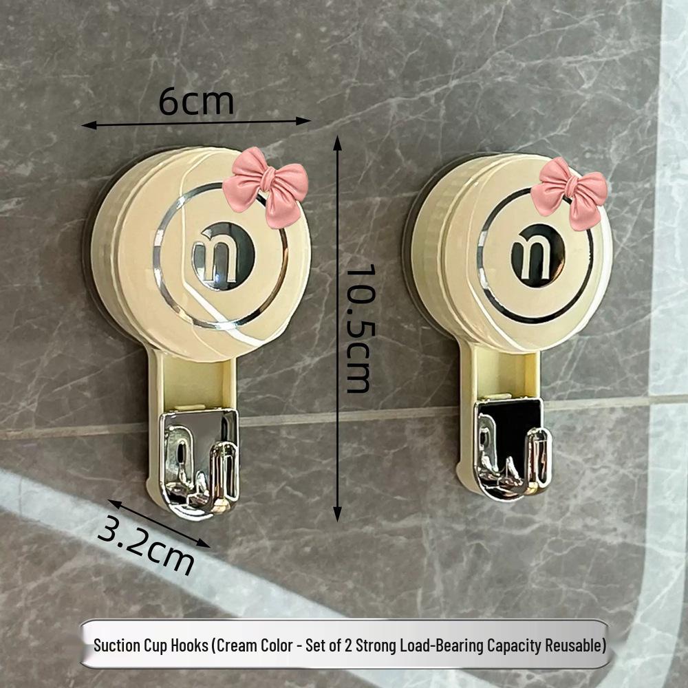 Powerful Suction Hook – No-Drill, No-Trace Adhesive for Bathroom Doors and Walls, Ideal for Towels and Clothes.